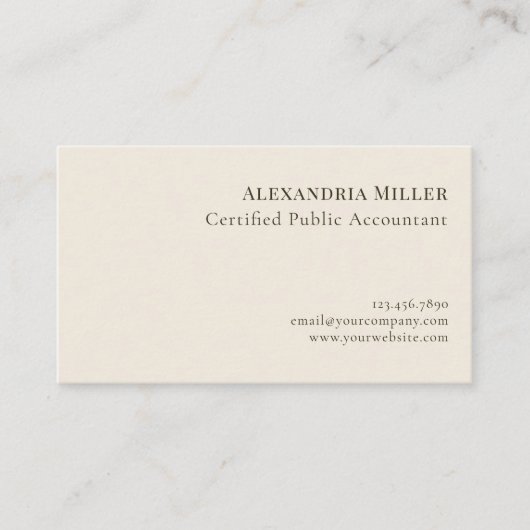 Elegante professionele Logo Visitekaartje (Voorkant)