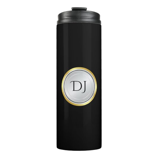 Elegante professionele look met monogram thermosbeker (Voorkant)