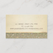 Elegante Professionele Luxe Glitter Lotus Visitekaartje (Achterkant)