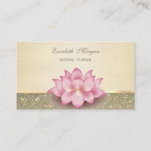 Elegante Professionele Luxe Glitter Lotus Visitekaartje