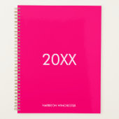 Elegante professionele magenta aangepaste naam jaa planner (Voorkant)