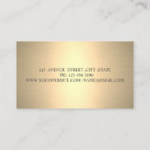 Elegante Professionele Maid Schoonmaak Huis Goud Visitekaartje (Achterkant)