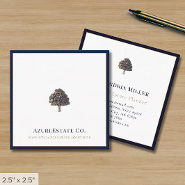 Elegante Professionele Marine Blauwe Grens Vierkante Visitekaartje