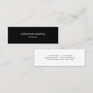 Elegante professionele moderne eenvoudige ontwerp mini visitekaartje