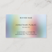 Elegante Professionele Moderne Kleurrijke Abstract Visitekaartje (Achterkant)