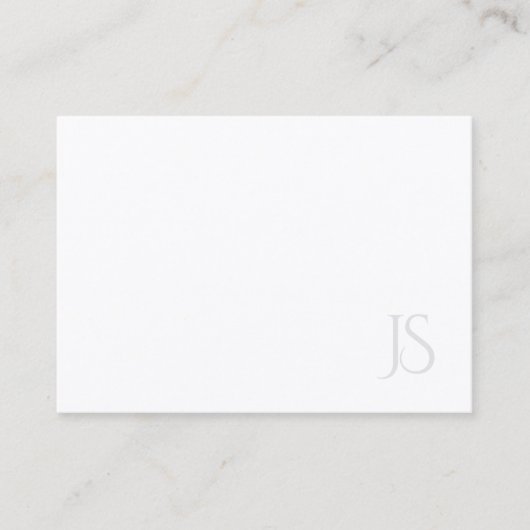 Elegante Professionele Moderne Monogram Eenvoudige Visitekaartje (Voorkant)