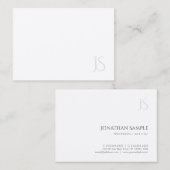 Elegante Professionele Moderne Monogram Eenvoudige Visitekaartje (Voorkant / Achterkant)