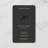 Elegante professionele moderne monogram Initiaal L Visitekaartje (Achterkant)