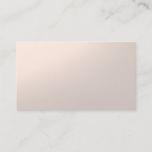 Elegante Professionele Monogram Moderne Metaalblik Visitekaartje (Achterkant)