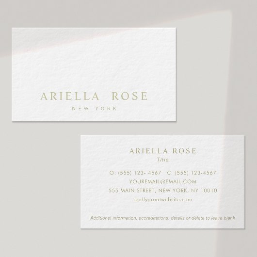 Elegante professionele premium wit visitekaartje