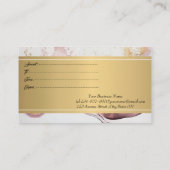 Elegante Professionele Roze Marmeren Gouden Confet Kortingskaartje (Achterkant)