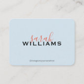 Elegante professionele schrijfletters (blauw) visitekaartje (Voorkant)