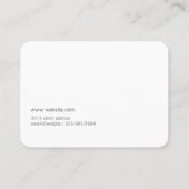 Elegante professionele schrijfletters (blauw) visitekaartje (Achterkant)