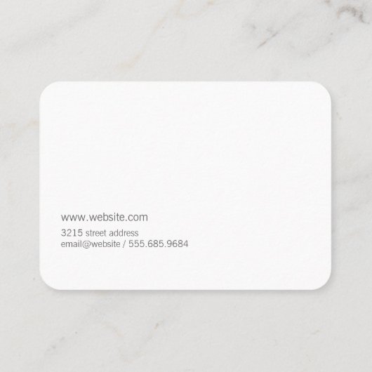 Elegante professionele schrijfletters (blauw) visitekaartje (Achterkant)