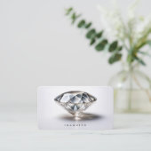 Elegante Professionele Sieraden Diamant Ontwerper Visitekaartje (Staand voorkant)