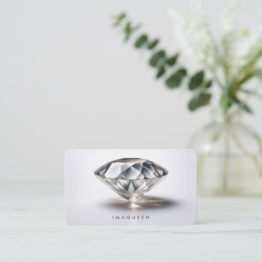 Elegante Professionele Sieraden Diamant Ontwerper Visitekaartje (Staand voorkant)