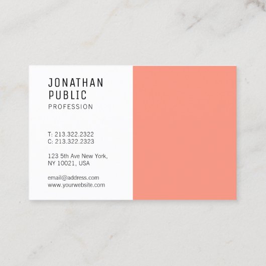 Elegante professionele Sjabloon Visitekaartje (Achterkant)