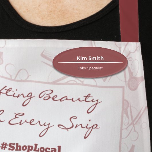 Elegante Professionele Smoky Topaz Expertise & Ova Naambadge