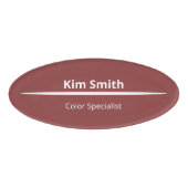 Elegante Professionele Smoky Topaz Expertise & Ova Naambadge (Voorkant)