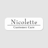 Elegante professionele stijlvolle minimalist naamplaatje (Voorkant)