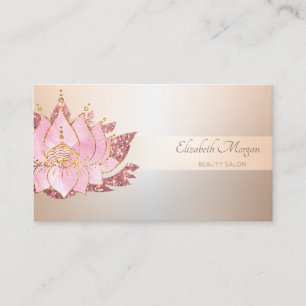 Elegante professionele streep glans lotus schoonhe visitekaartje