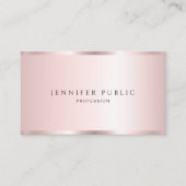 Elegante professionele template luxe roze goud visitekaartje (Voorkant)