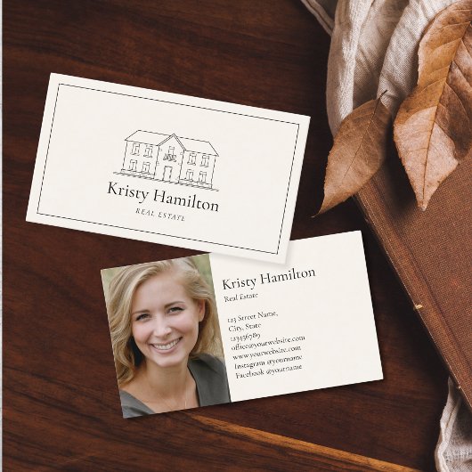 Elegante professionele vastgoedfoto visitekaartje
