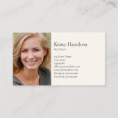 Elegante professionele vastgoedfoto visitekaartje (Achterkant)