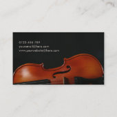Elegante Professionele Violist Modern Zwart & Wit Visitekaartje (Achterkant)