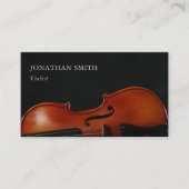 Elegante Professionele Violist Modern Zwart & Wit Visitekaartje (Voorkant)