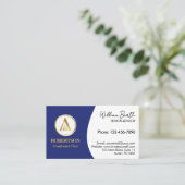 Elegante professionele visitekaartje met logo (Staand voorkant)