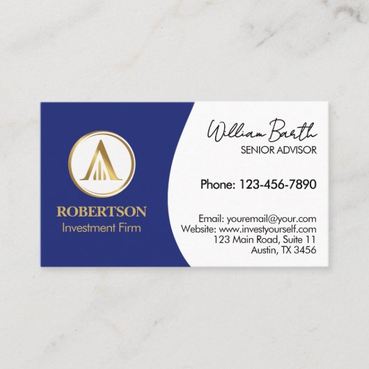 Elegante professionele visitekaartje met logo (Voorkant)