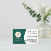 Elegante professionele visitekaartje met logo (Staand voorkant)