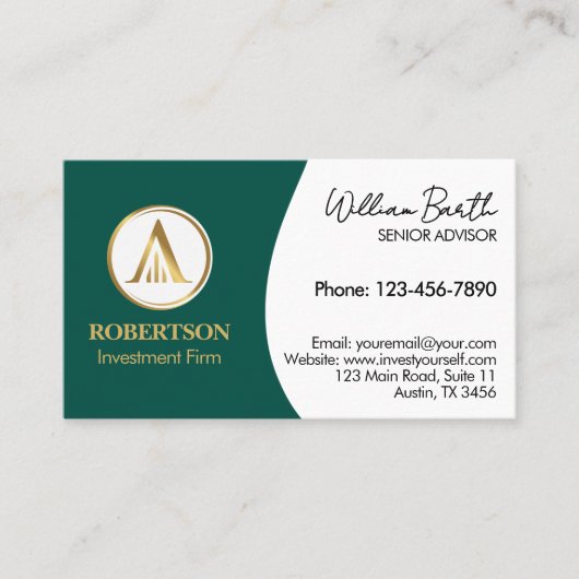 Elegante professionele visitekaartje met logo (Voorkant)