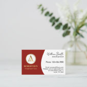 Elegante professionele visitekaartje met logo (Staand voorkant)