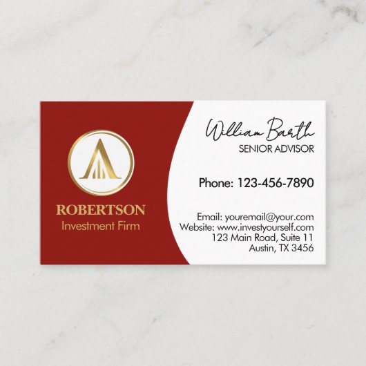 Elegante professionele visitekaartje met logo (Voorkant)