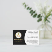 Elegante professionele visitekaartje met logo (Staand voorkant)