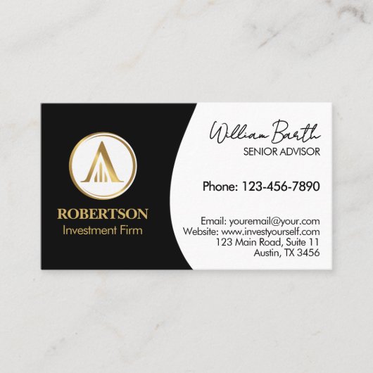 Elegante professionele visitekaartje met logo (Voorkant)