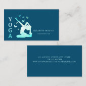 Elegante Professionele Vrouwen Silhouet Yoga Visitekaartje (Voorkant / Achterkant)