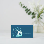 Elegante Professionele Vrouwen Silhouet Yoga Visitekaartje (Staand voorkant)