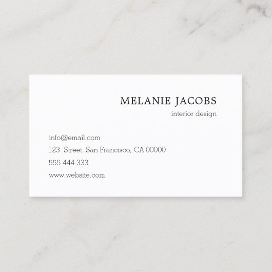 elegante professionele waterverf blauw visitekaartje (Achterkant)