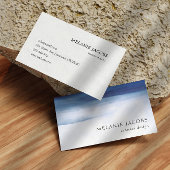 elegante professionele waterverf blauw visitekaartje