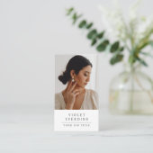 Elegante professionele zakelijke foto visitekaartje (Staand voorkant)