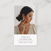 Elegante professionele zakelijke foto visitekaartje (Voorkant)