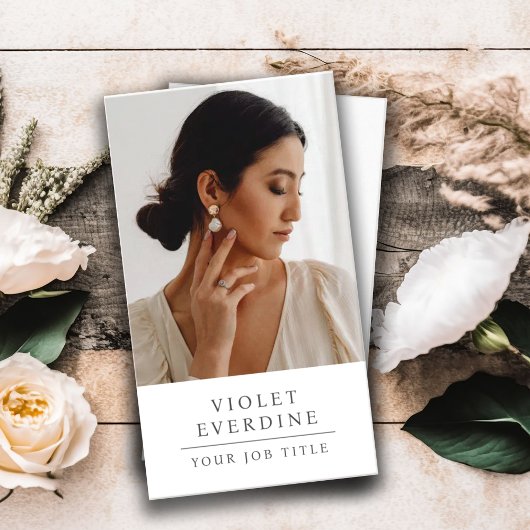 Elegante professionele zakelijke foto visitekaartje