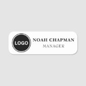 Elegante professionele zakelijke Logo Clean Naamplaatje (Voorkant)