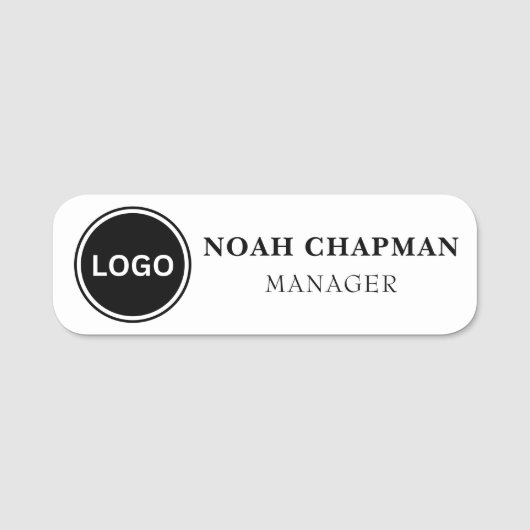 Elegante professionele zakelijke Logo Clean Naamplaatje (Voorkant)
