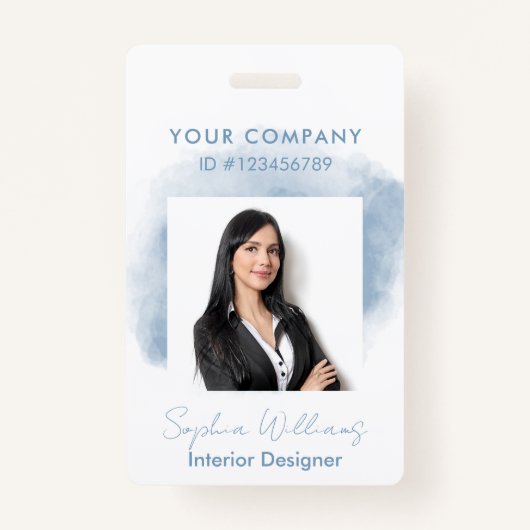Elegante professionele zakelijke Waterverf handtek Badge (Voorkant)