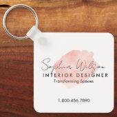 Elegante professionele zakelijke Waterverf handtek Sleutelhanger (Voorkant)