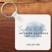 Elegante professionele zakelijke Waterverf handtek Sleutelhanger (Voorkant)